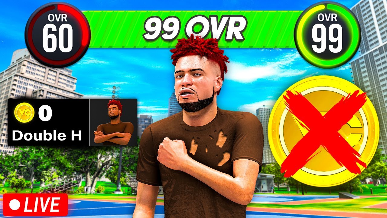 🚨HITTING 99 OVERALL in 60 to 99 OVR No Money Spent LIVE -  Using the Best Build on NBA 2K26!