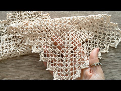 🙋‍♀️22-ÇOK İSTEK ALAN BİR MODEL✅KONSOL DANTEL YAPILIŞI 1.PART🤌 CROCHET KNİTTİNG