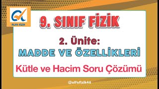 9. Sınıf - Kütle Ve Hacim Soru Çözümü