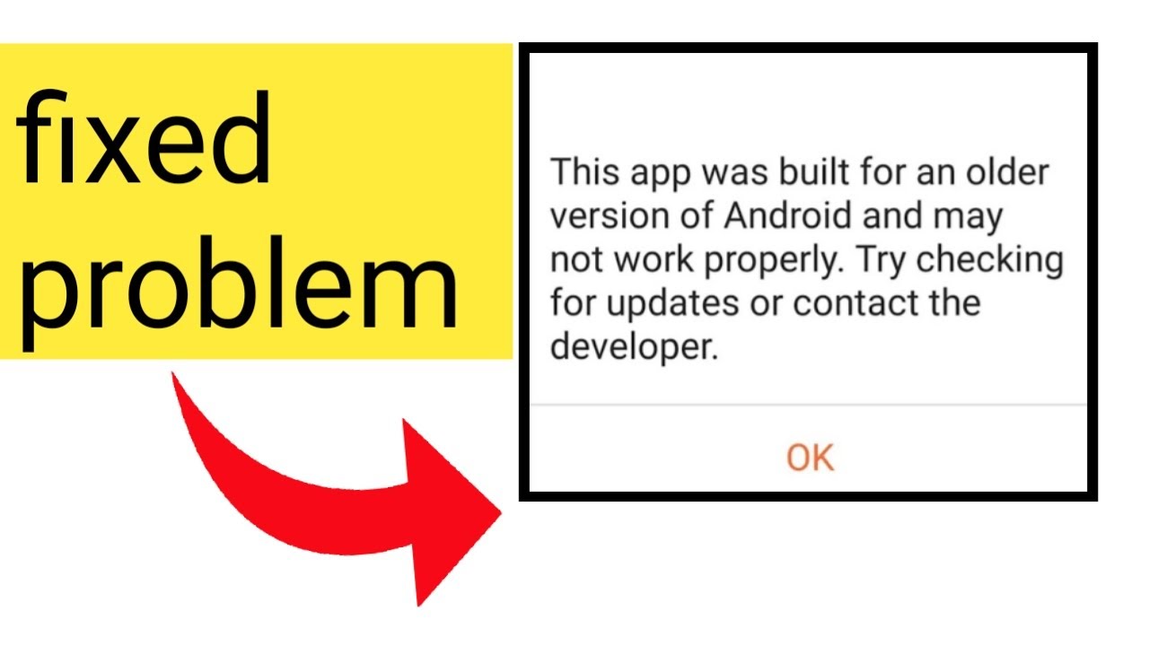 how-to-fix-this-app-was-built-for-an-older-version-100-fixed-youtube