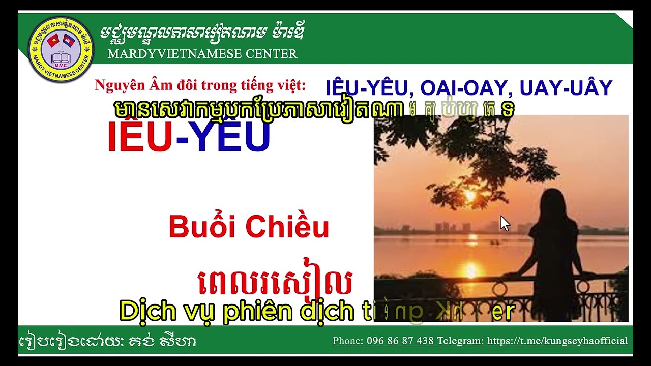 រៀនភាសាវៀតណាមថ្នាក់ដំបូង ស្រៈផ្សំបី | Learn Vietnamese