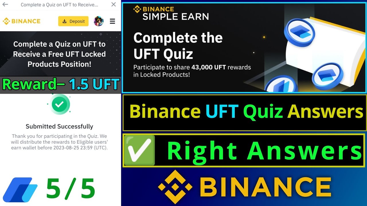 Binance UFT Quiz Answers | Simple Earn Locked Products Free UFT Quiz ...