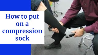 How to put on a knee high compression sock!