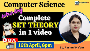 SET in Discrete Math | Marathon Class UGC NET JRF 2022 | Computer Science All Exams | Rashmi Prabha