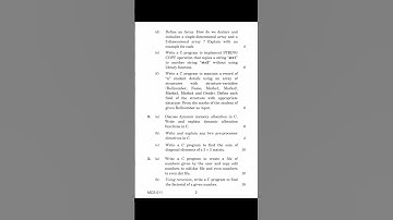#Shorts MCS-011 JUNE 2021 Question Paper (Problem Solving and Programming)