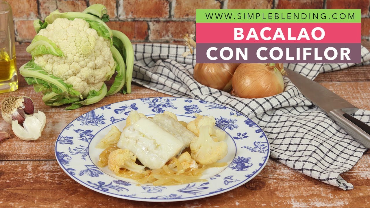 BACALAO CON COLIFLOR | Receta de coliflor y bacalao baja en carbohidratos | Receta fácil de coliflor