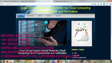 A Cross Tenant Access Control Model For Cloud Computing