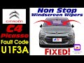 Citroen C4 Picasso Fault Code U1F3A (No communication with wiper motor) Non Stop Wiper Problem FIXED