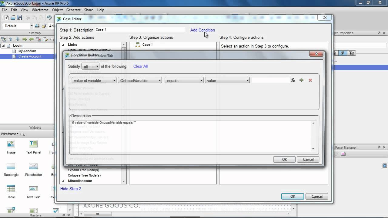 Update Conditional Logic - Axure
