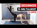 NO JUMPING 15 Min Beginner Full Body FAT BURN Workout (Apartment Friendly, No Equipment)