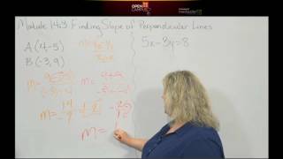 Module 14 3B Finding Slope of Perpendicular Lines