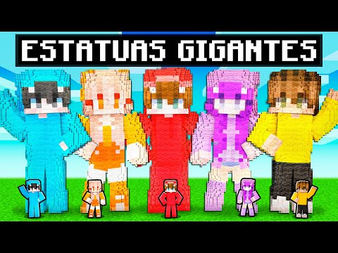 Batalla de Construcción de ESTATUAS GIGANTES en Minecraft