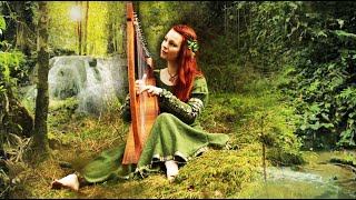 Harpe relaxante et chants d&#39;oiseaux, douce et féerique, musique instrumentale, zen, ruisseau, forêt