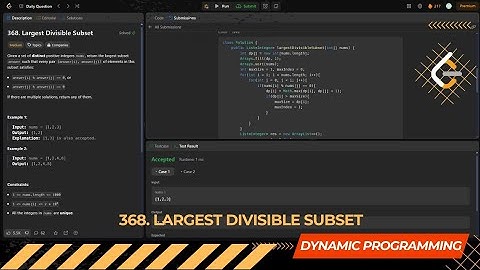 LEETCODE DAILY QUESTION 368 | Largest Divisible Subset | Is Kabir Coding #leetcode #coding #coder