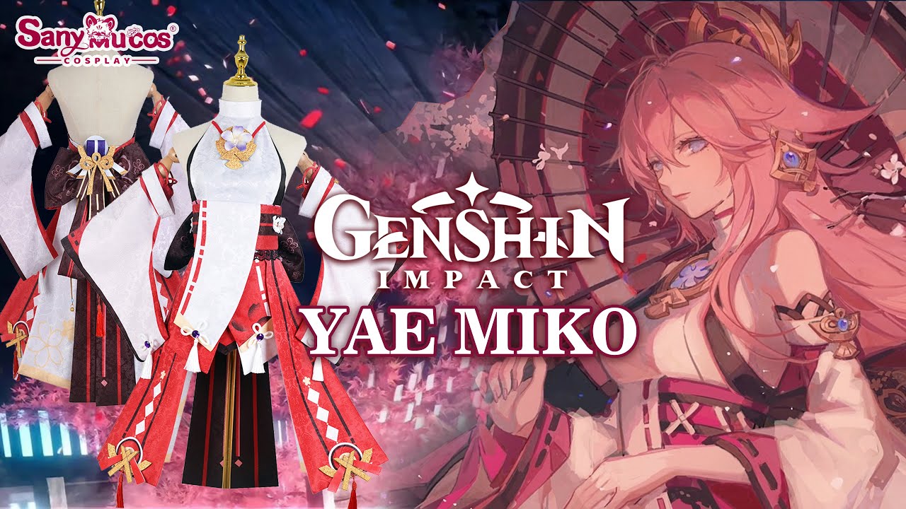 【SanyMuCos】Genshin Impact Yae Miko Cosplay Costume Plus Size Detail Show