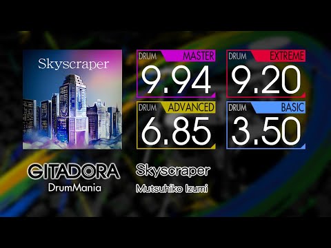 【GITADORA】 Skyscraper (MASTER ~ BASIC) Drum