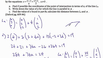 IB HL Math - Line and Plane Interacting