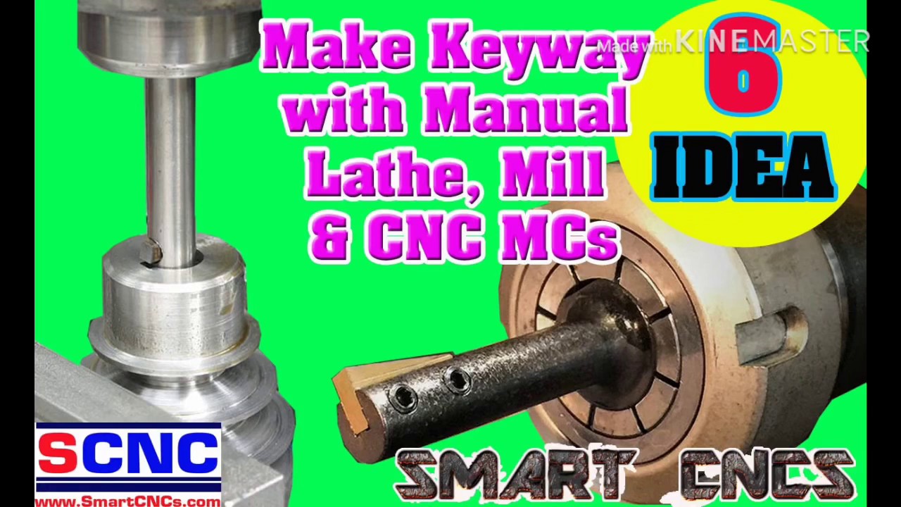 Make keyway with lathe, mill and mini cnc lathe // ทำร่องลิ่มเองด้วย