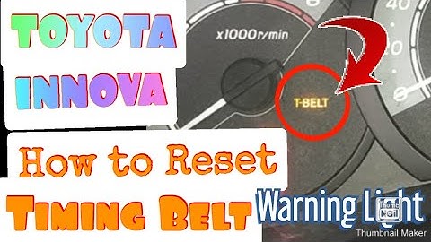 How to Reset Timing Belt Warning Light | Paano mag Reset ng T-BELT Indicator Light, TOYOTA INNOVA