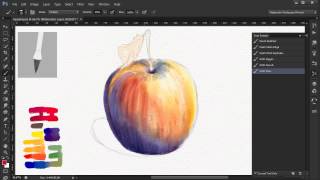 watercolor photoshop apple painting