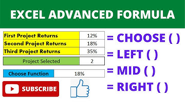 HOW  CHOOSE , LEFT , RIGHT AND MID FUNCTION WORKS IN EXCEL