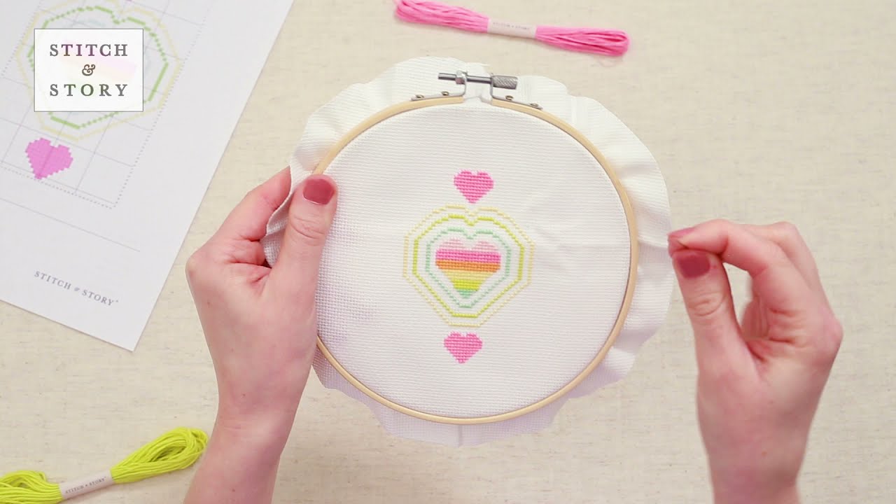 Easily Find the Center of Your Cross Stitch Hoop • Purple Leaf Designs