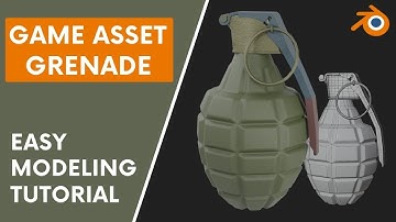 Blender Game Asset Modeling / Hand Grenade / Free Tutorial