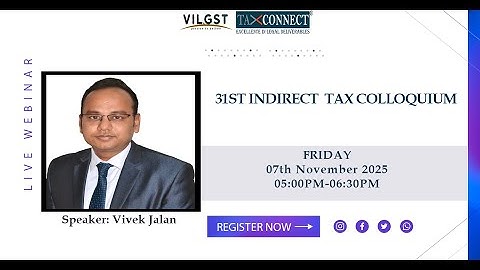 31st Indirect Tax Colloquium November 2025