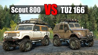 Snowrunner Scout 800 vs TUZ 166 | American V Russian Scout