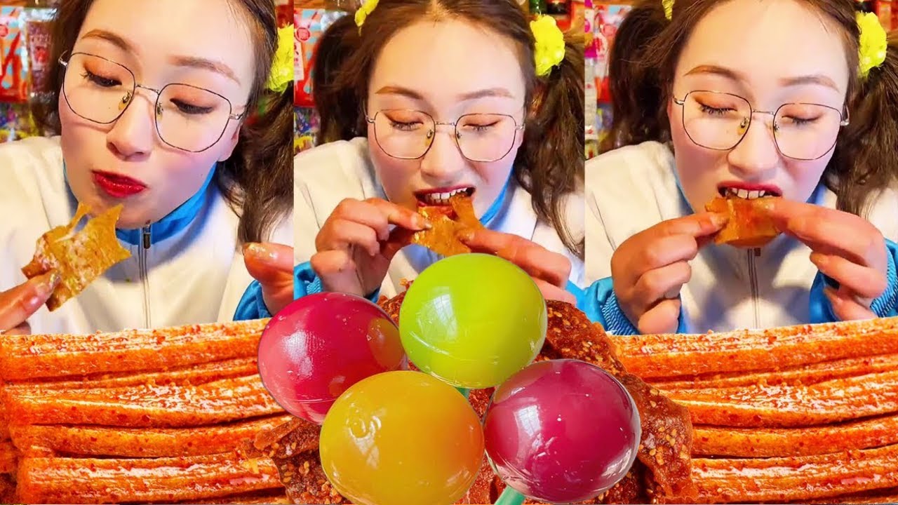 還記得童年小賣舖嗎？二丫去年买的大辣片，一口下去依旧辣得嘴巴通红#童年回憶 #童年小賣部 #童年零食#小賣部#吃貨#辣條