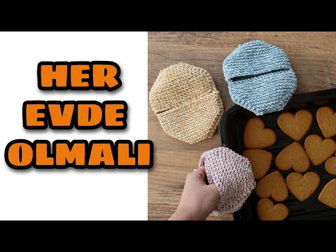 ARTAN İPLERLE 1 SAATTE TUTACAK YAPTIM | Pazar Projesi #1 | Knitting Potholders Diy