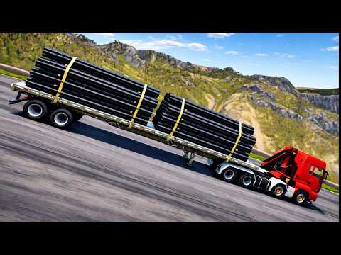 Full Throttle INSANE Long Downhill Mayhem. Epic Crashes & Speed Test #beamng #beamngdrive #car