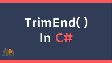 TrimEnd Method in C#