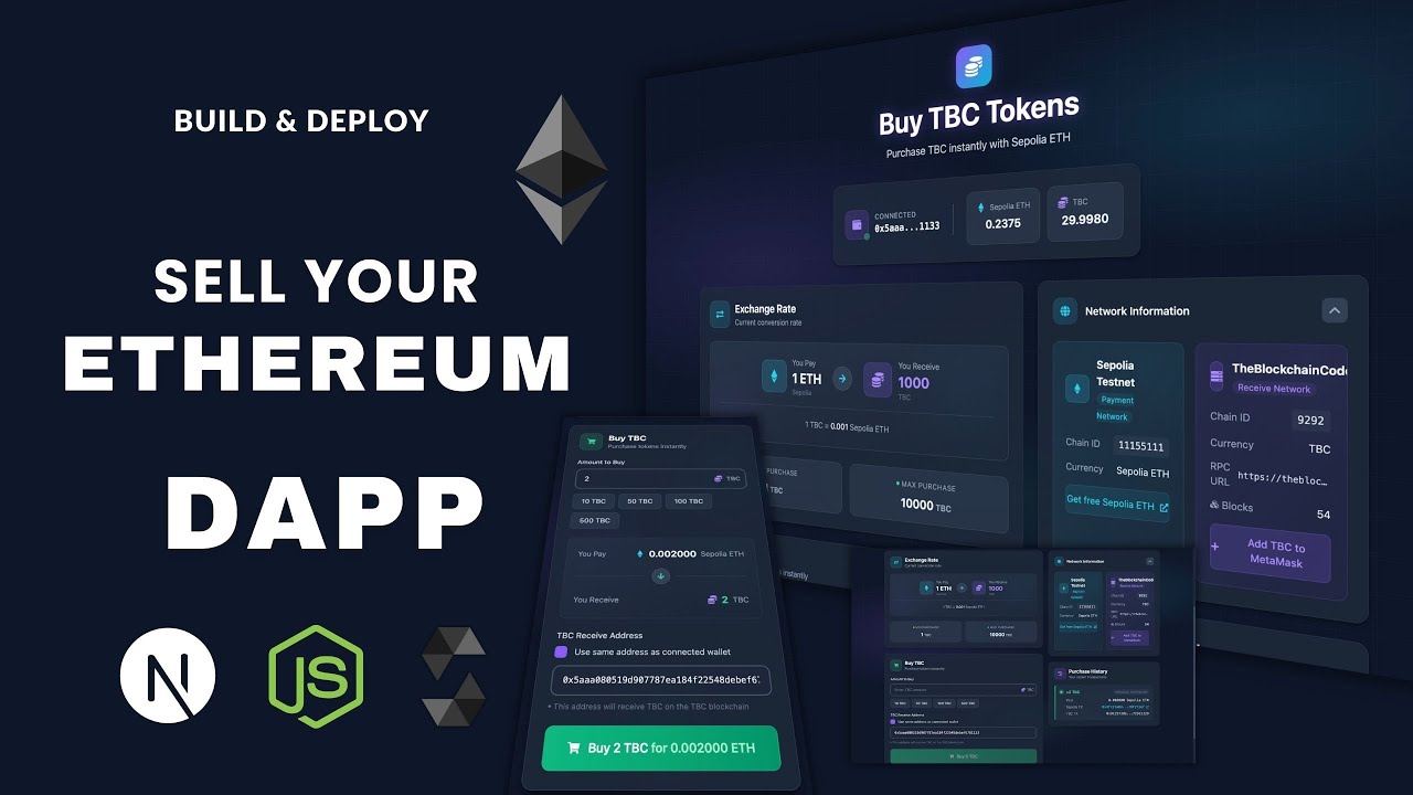 Create & Deploy Sell Your Ethereum for Native Blockchain Currency using Next.js | Any Blockchain