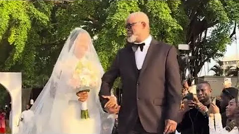 #JP2025 SO EMOTIONAL! SEE HOW PRISCILLA OJO FATHER WALKED HER DOWN THE AISLE AT HER WHITE WEDDING