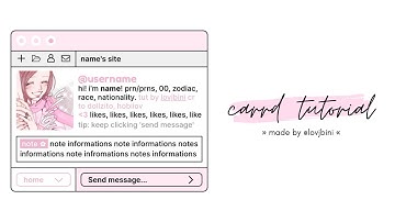 really cute & interactive carrd tutorial — © dollzito, hobiiov