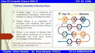 Python Libraries Part   I