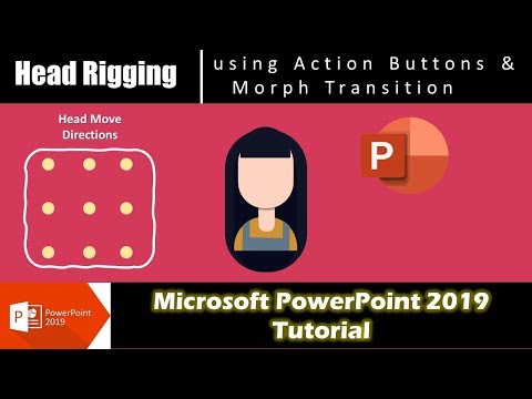 Head Rigging Animation in PowerPoint Tutorial using Morph and Action Buttons