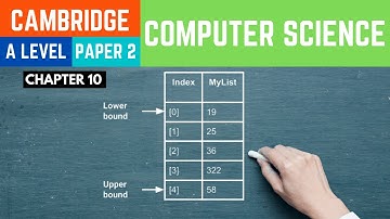 A Level Computer Science 9618 Paper 2: 1D Array
