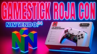 Game Stick Pro Con N64 Etiqueta Roja 2.4G Wireless Controller Gamepad