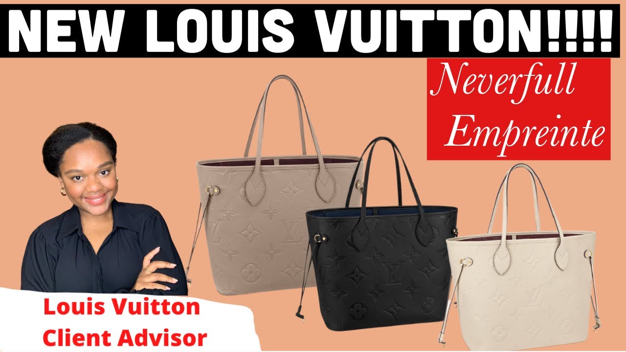 Authentic Louis Vuitton MM Neverfull Empreinte Monogram Turtledove
