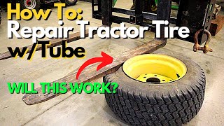 How To Install Tubes in Garden Tractor Tires on John Deere 755  Fixing a Flat Tire or Two