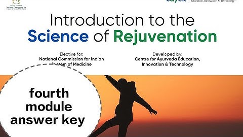 Introduction to the science of rejuvenation #electivesubject#fourth #answerkey #2024#electivecourse