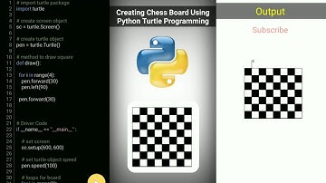 Creating Chess Board using Python Turtle Programming. #shorts