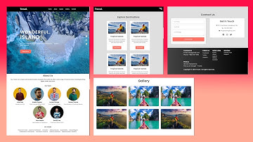 Build a Responsive Travel Website with video slider using HTML, CSS & Javascript.