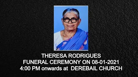 Last Journey of Mrs.Theresa Rodrigues