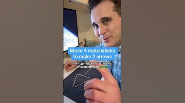 Move 4 matchsticks to make 2 arrows matchstick puzzle #brainteaser #matchstickpuzzle #braingame #fyp
