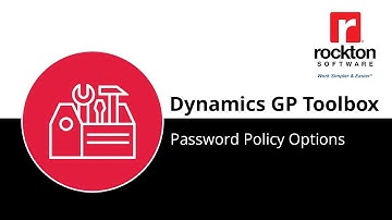 Dynamics GP Toolbox Spotlight:  Password Policy Options
