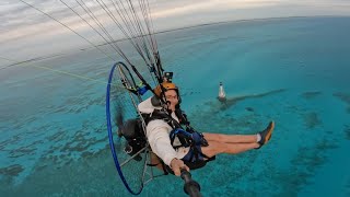 Flying Alligator Reef on a Paramotor, Florida Keys!