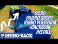 Rhino rack pioneer platform + backbone installation for 2020 pajero sport